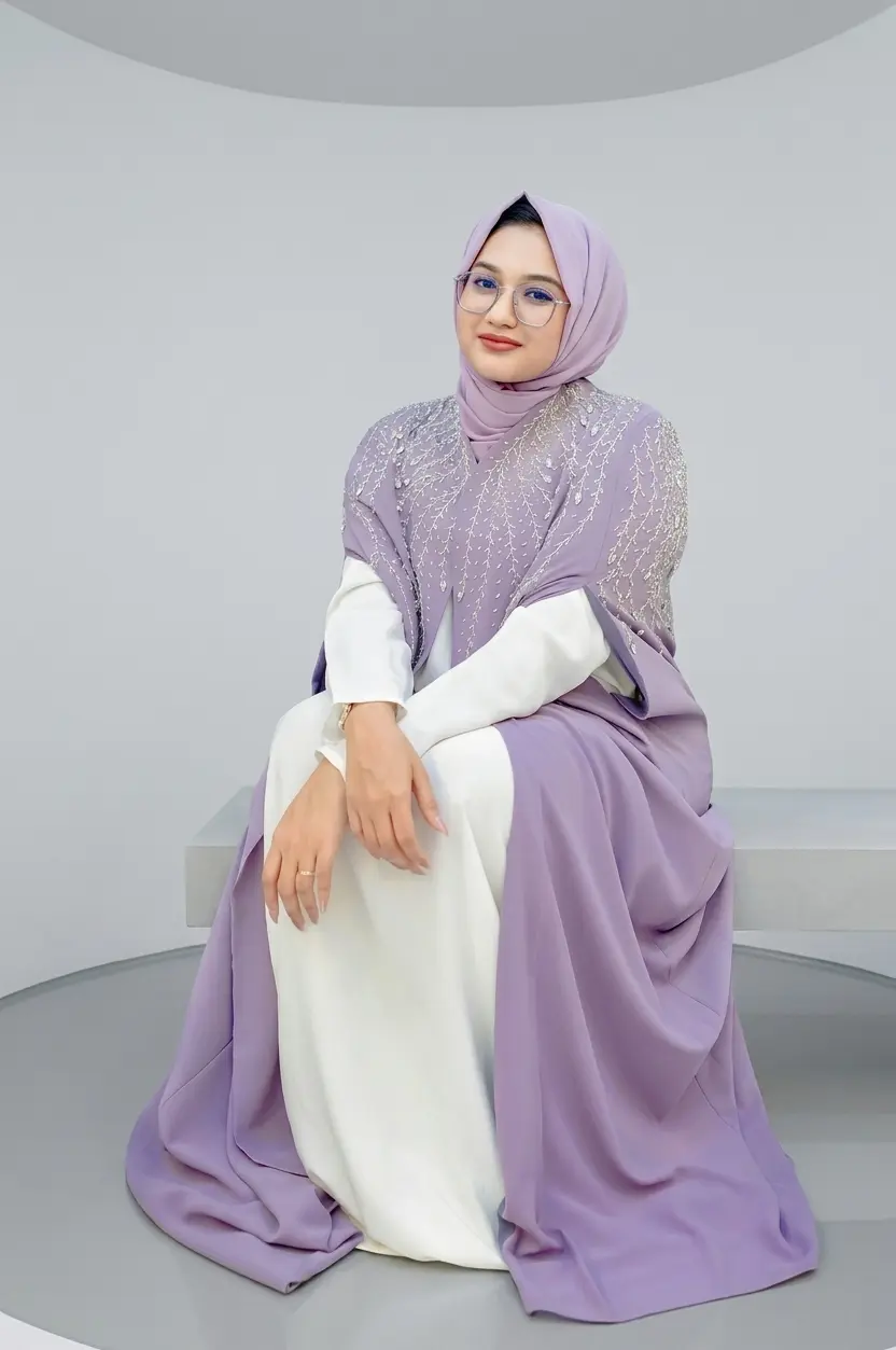 The Exquisite NEna set ABAYA: A Highlight of the Latest abaya collection in dubai image 4