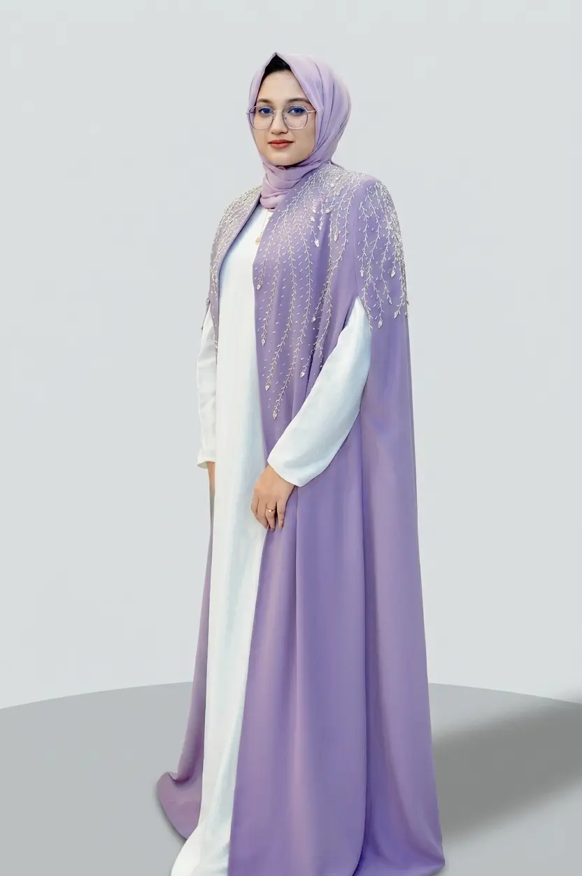 The Exquisite NEna set ABAYA: A Highlight of the Latest abaya collection in dubai image 1